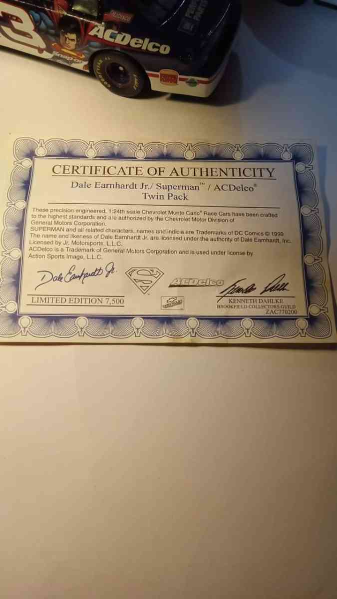 Dale Earnhardt Jr Brookfield superman and ac Delco cars - Albany, Indiana - FleaMarketBay