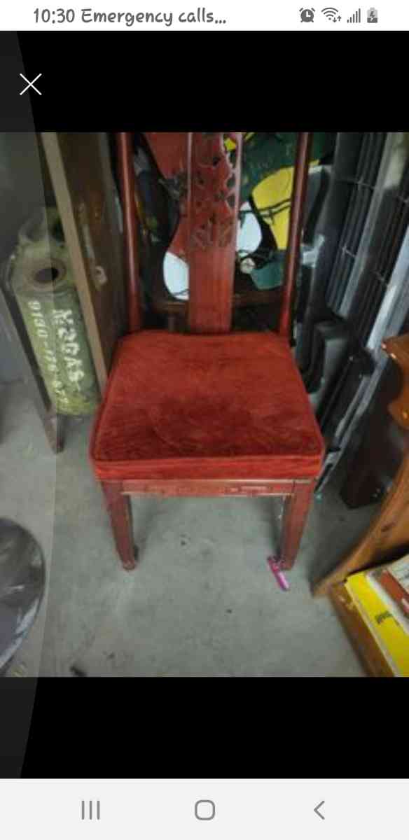 vintage red chair - Rayne, Louisiana