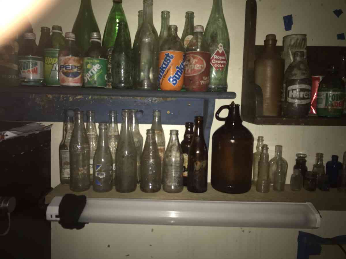 old soda bottles and beer bottles and others - Morgantown, West Virginia - FleaMarketBay