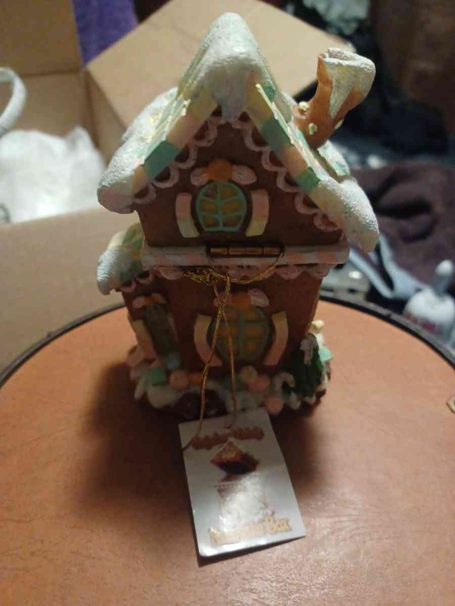ginger bread house keepsake vase vanity mirror perfume bottl - Greenville, South Carolina - FleaMarketBay