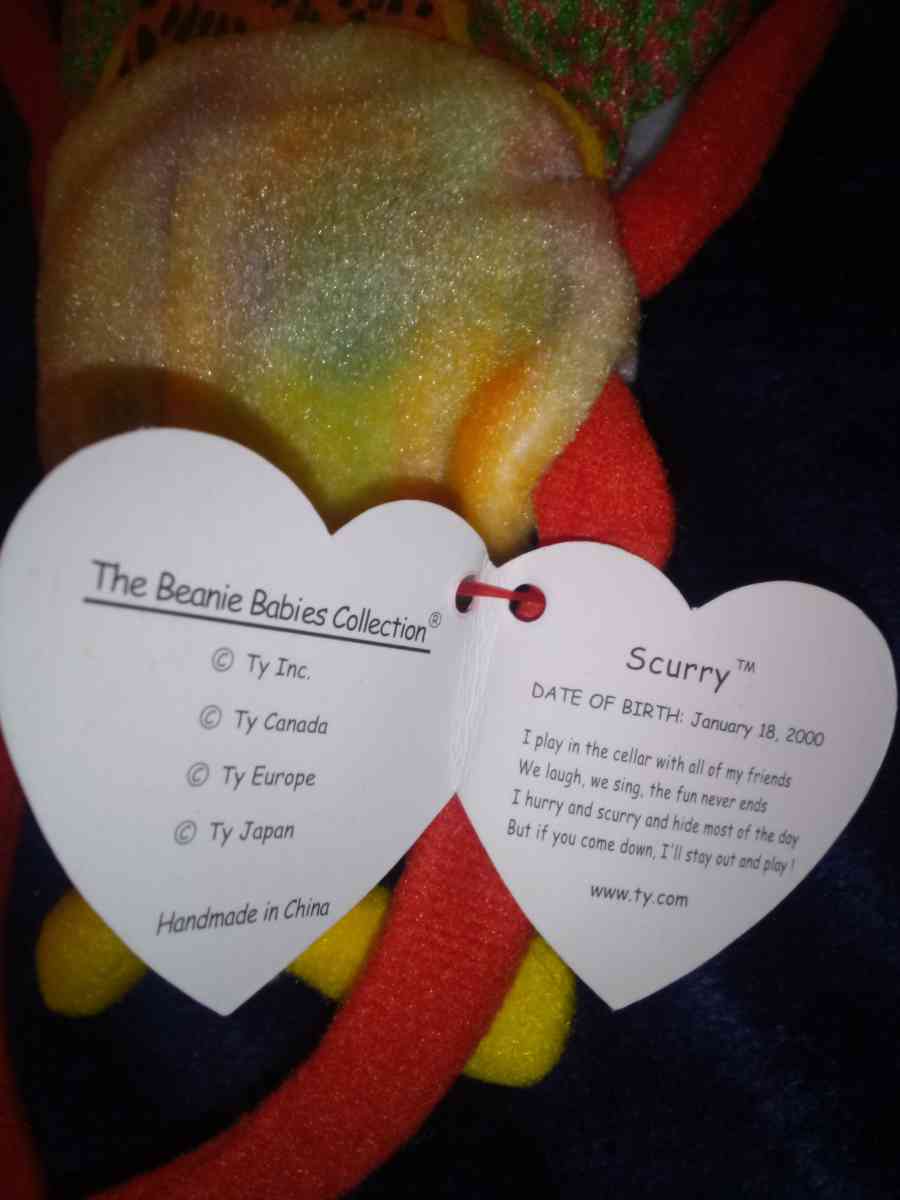 2000 Ty beanie babies scurry mint selling collection off - New Port Richey, Florida - FleaMarketBay