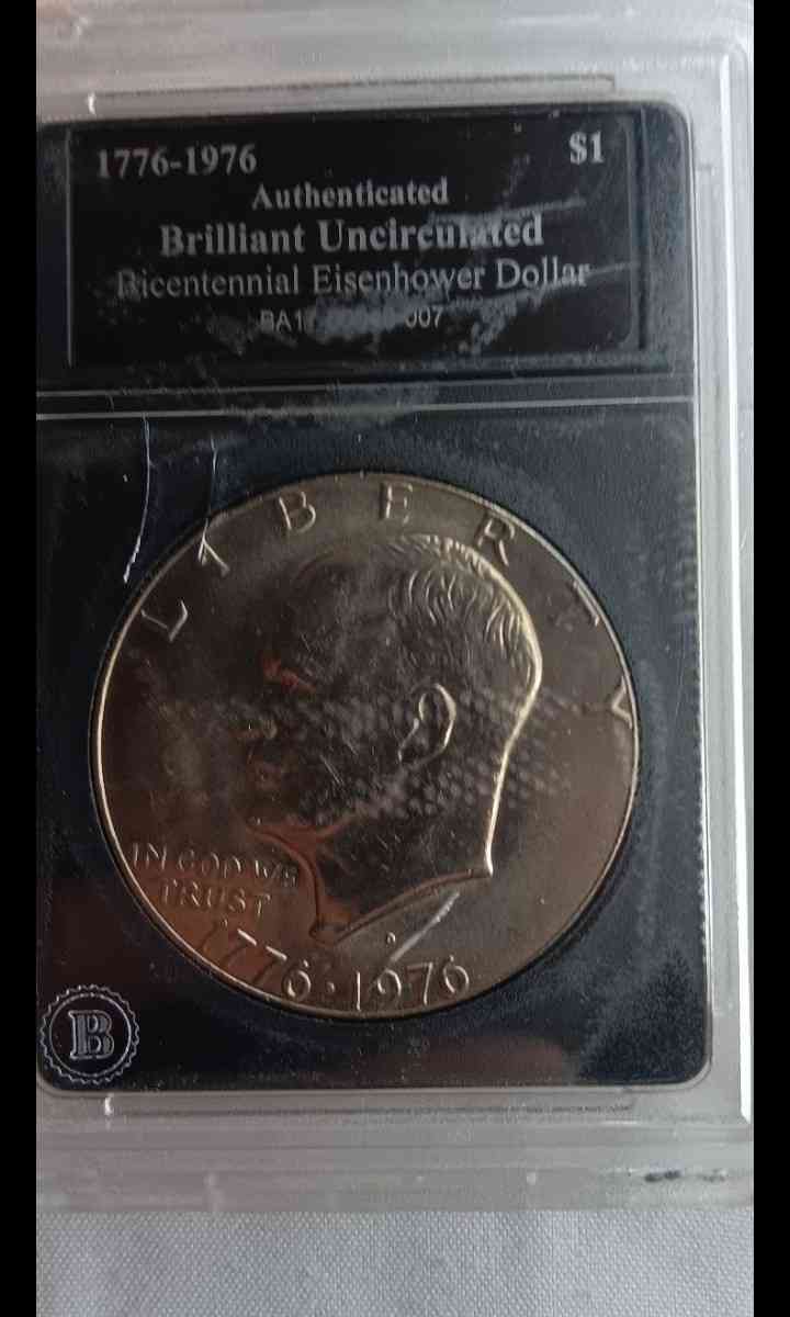 17761976 Authentic Brilliant Uncirculated Eisenhower Dollar - Cape Girardeau, Missouri - FleaMarketBay