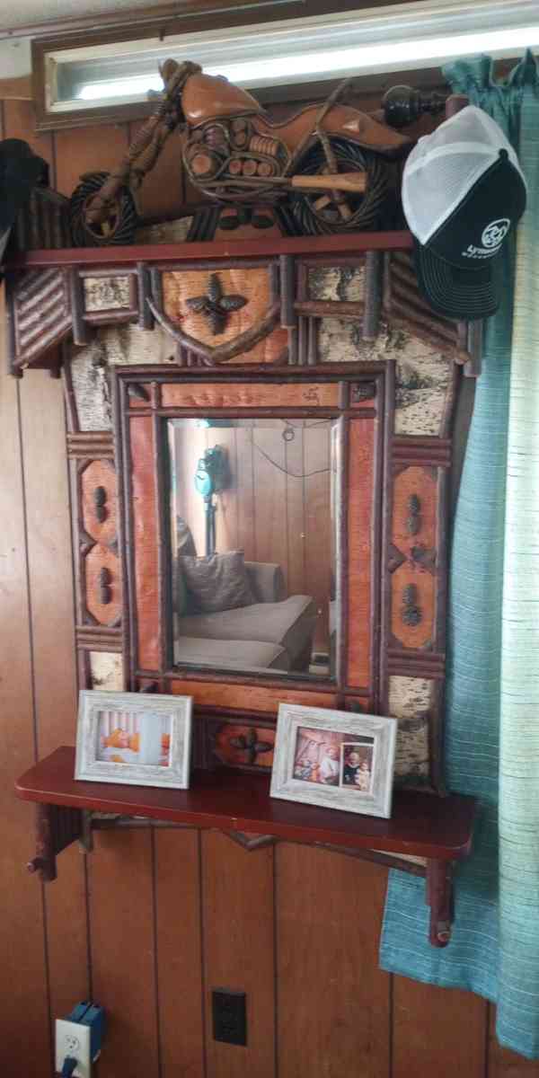 Adirondack style mirror shelf - Armagh, Pennsylvania