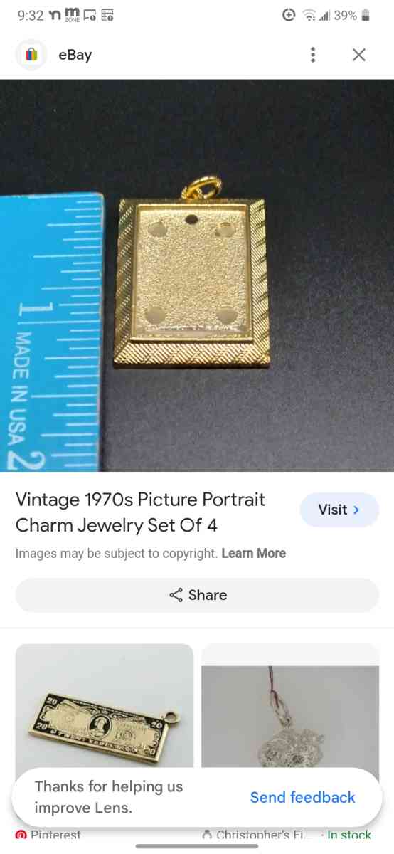 vintage 1970s portrait charm - Davenport, Florida - FleaMarketBay