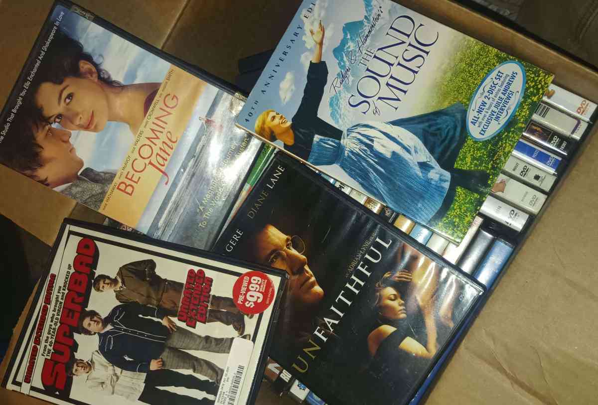 Box full of DVD movies - Rio Linda, California - FleaMarketBay