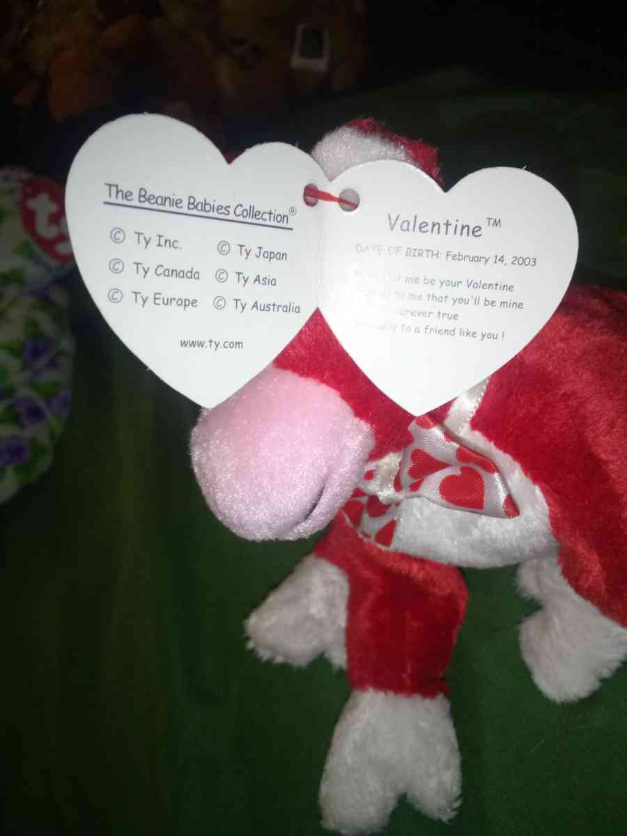 2003 Ty beanie babies 10 yrs valentine mint selling collecti - New Port Richey, Florida - FleaMarketBay