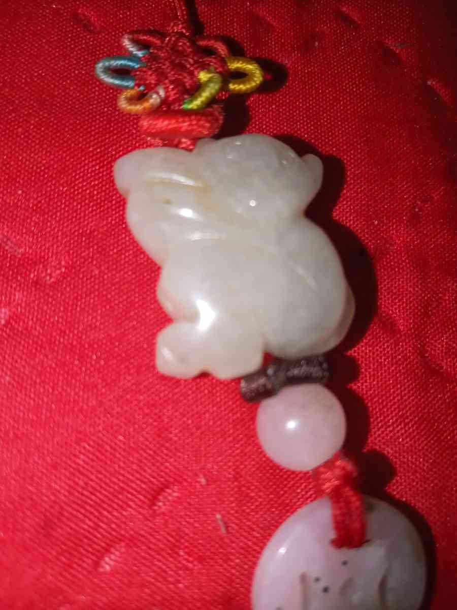 hand carved Jade lucky charm koala bear with extra Jade bead - Davenport, Florida - FleaMarketBay