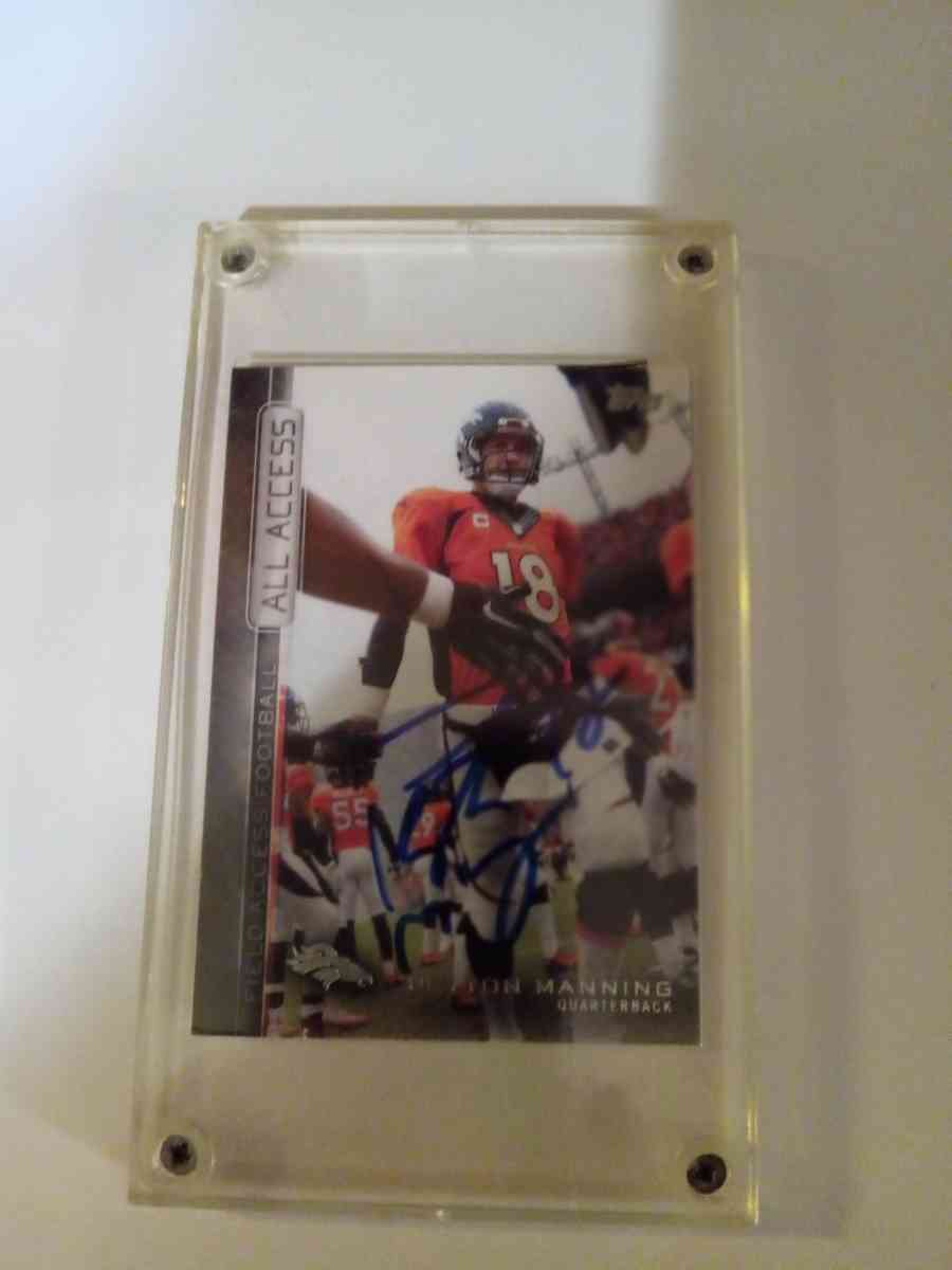 autographed Peyton manning Denver broncos card - New Albany, Indiana