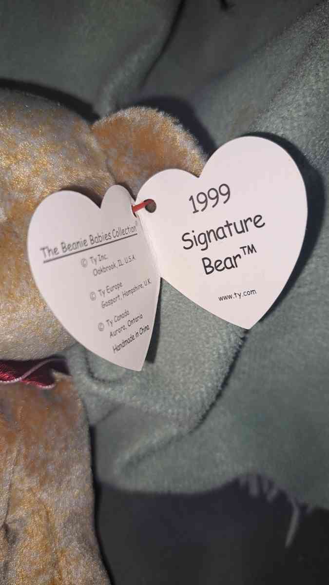 Beanie Babies 1999 Signature Bear - Cincinnati, Ohio - FleaMarketBay
