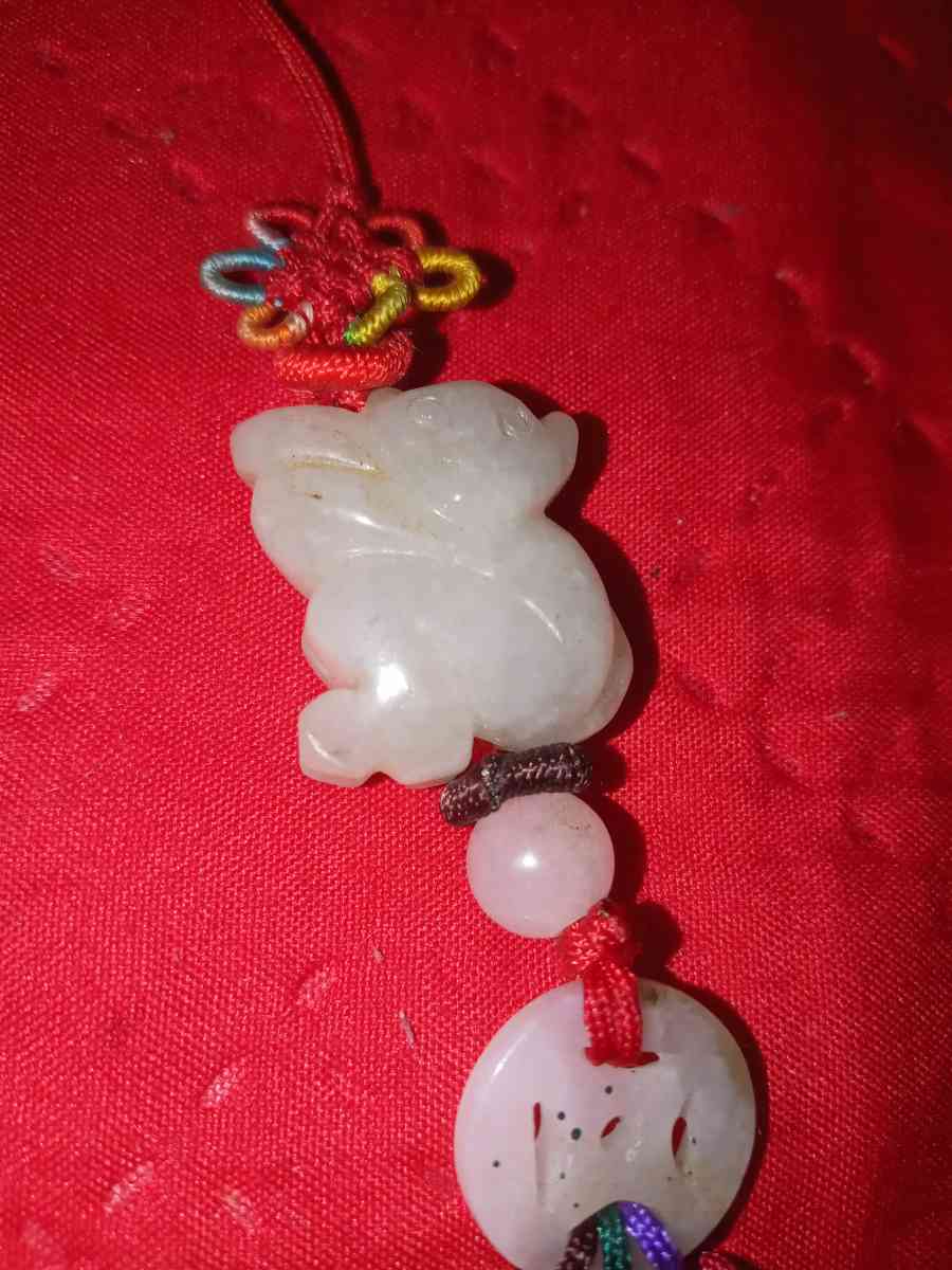hand carved Jade lucky charm koala bear with extra Jade bead - Davenport, Florida - FleaMarketBay