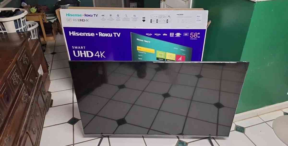 hisense 58 inch roku smart tv - Hiram, Georgia - FleaMarketBay