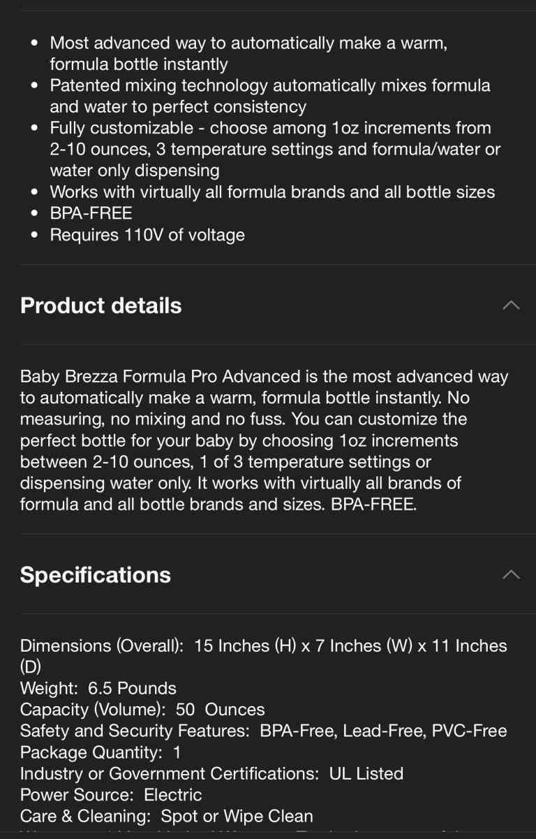 formula maker - Schaumburg, Illinois - FleaMarketBay