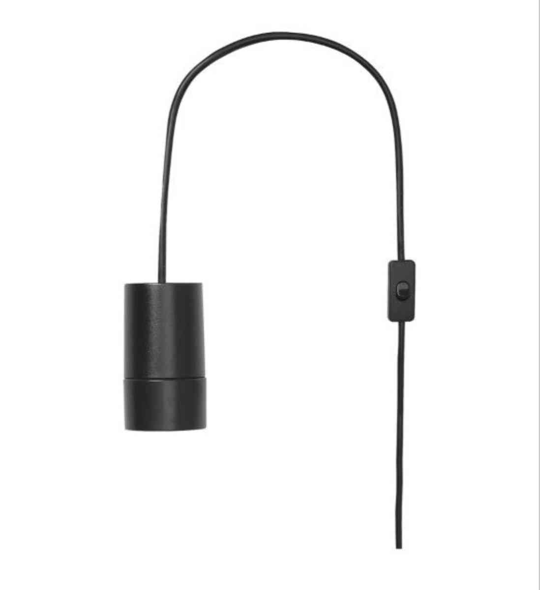BRUNSTA Pendant lamp shade black With Cord And MOLNART LED b - Everett, Washington - FleaMarketBay