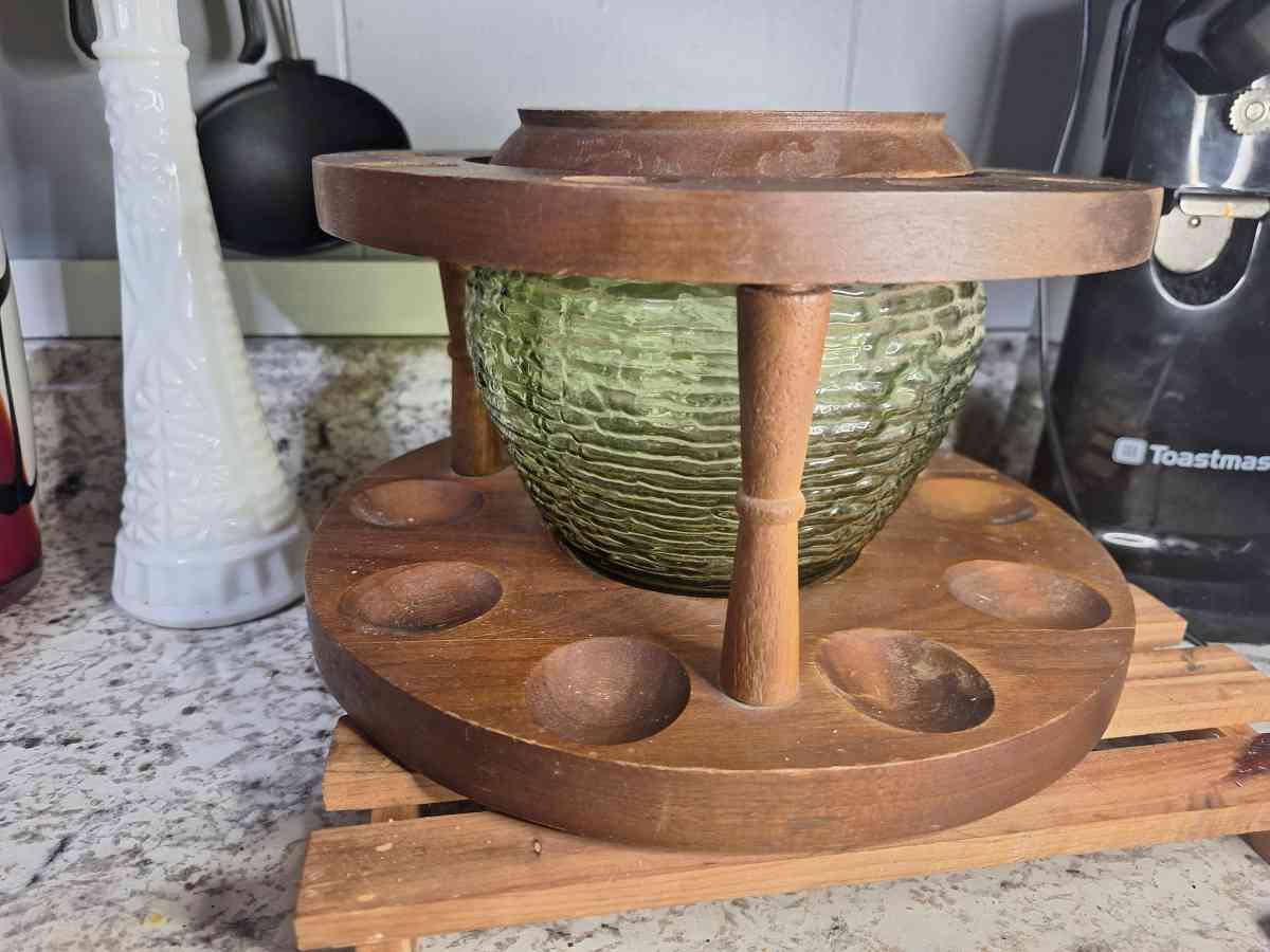 Vintage 1960s Fairfax Tobacco Humidor and Walnut Pipe Stand - Mason, Kentucky - FleaMarketBay