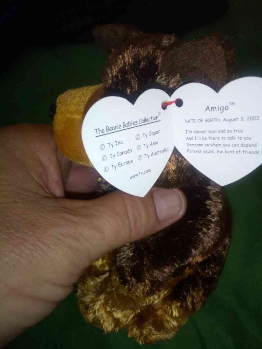2003 Ty beanie babies Amigo mint condition selling collectio - New Port Richey, Florida