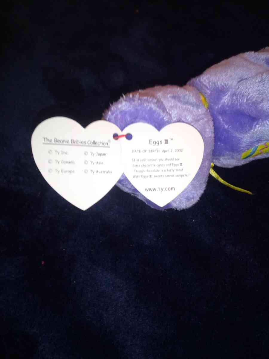 2002 Ty beanie babies 10 yrs eggs 111 mint selling collectio - New Port Richey, Florida - FleaMarketBay