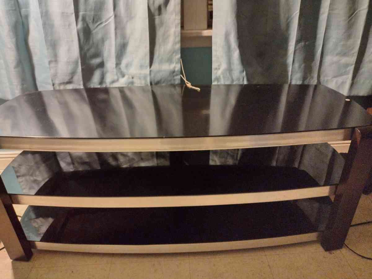 brand new 3 Glass shelf TV stand - Crossville, Tennessee - FleaMarketBay