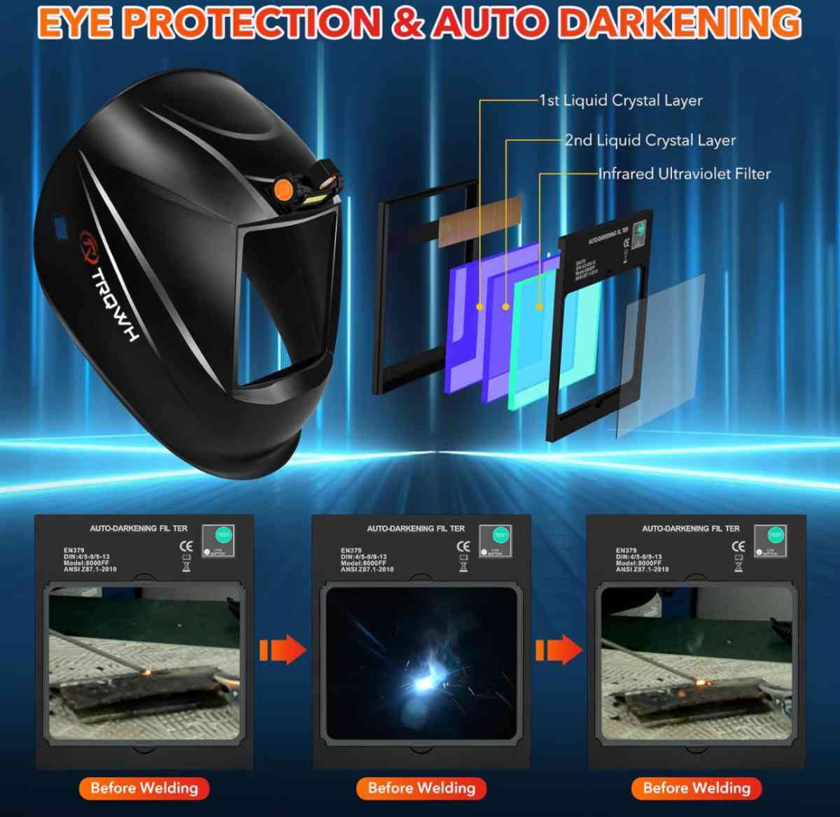 Auto Darkening Welding Helmet Large View 394 x 315 Welding H - Garden Grove, California - FleaMarketBay