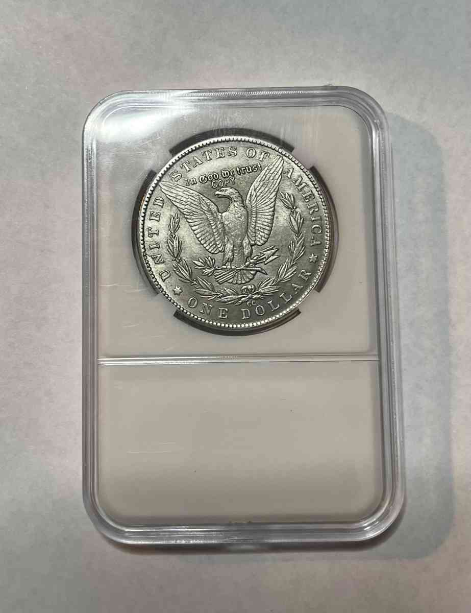 US 1891 Morgan Silvery Coin Collectors Memorial Imitation - Philadelphia, Pennsylvania - FleaMarketBay
