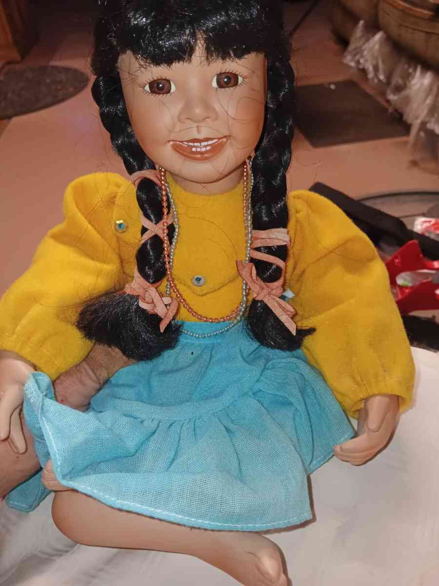 Ashton Drake porcelain native flower girl - Alpine, Arizona