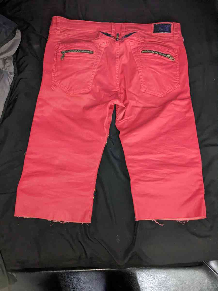 Designer Robins Jean Red Biker Shorts - Alamo, Indiana - FleaMarketBay