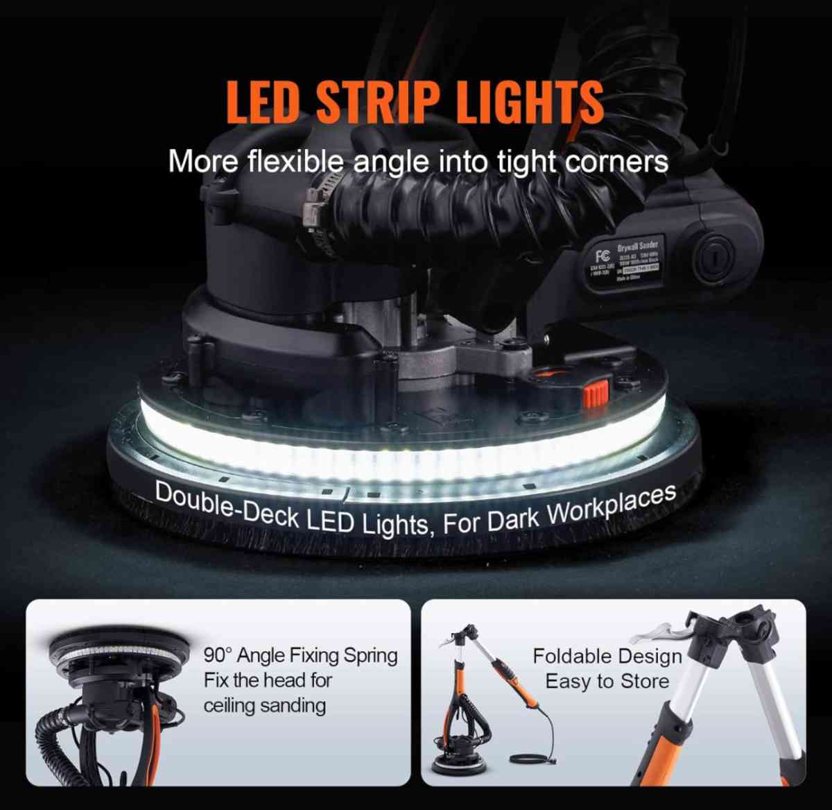 Drywall Sander 900W Electric Sander with 12 Sanding Discs Va - Garden Grove, California - FleaMarketBay