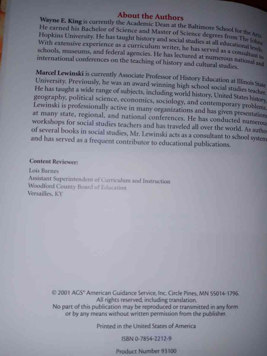 world history textbook - Davenport, Florida - FleaMarketBay