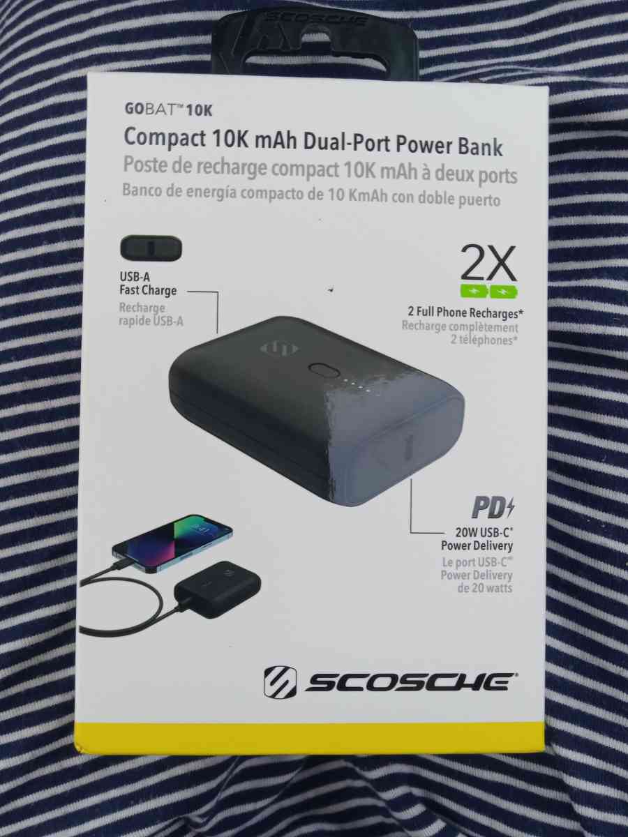Compact 10K mAh DualPort Power Bank