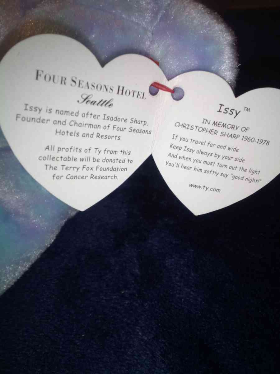 2001 Ty beanie babies Issy mint selling collection off - New Port Richey, Florida