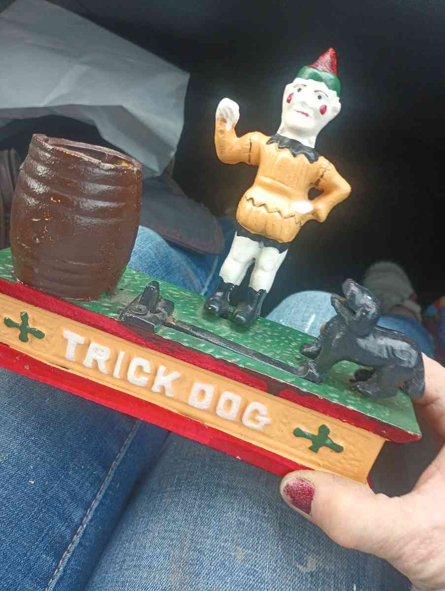 Cast Iron Circus Dog Trick Bank