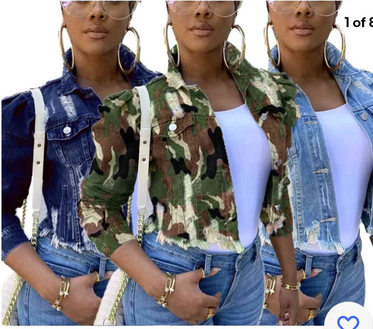 Womens cropped denim jackets - Willingboro, New Jersey - FleaMarketBay