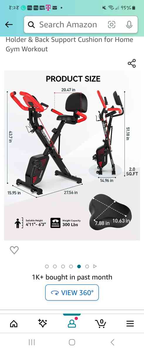 Foldable Stationary Bike - Folsom, California - FleaMarketBay