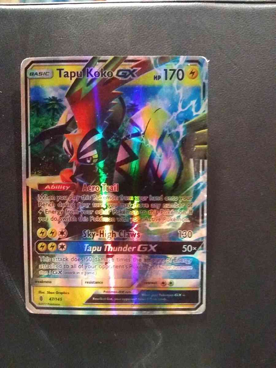 2017 Pokemon Sun  Moon Shiny Tapu Koko GX Black Star Promo - New Caney, Texas