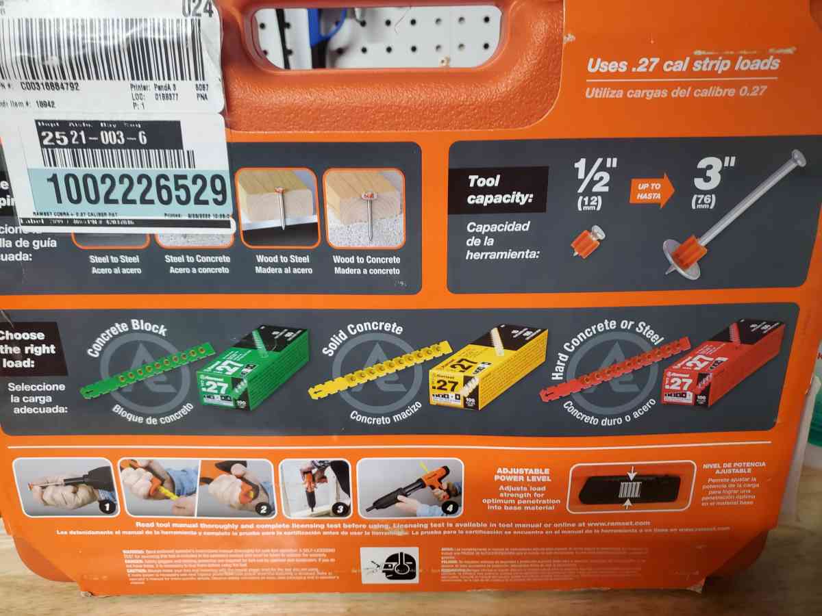 RAMSET COBRA PLUS 27 CALLIBER POWDER NAIL GUN - Carlsbad, California - FleaMarketBay