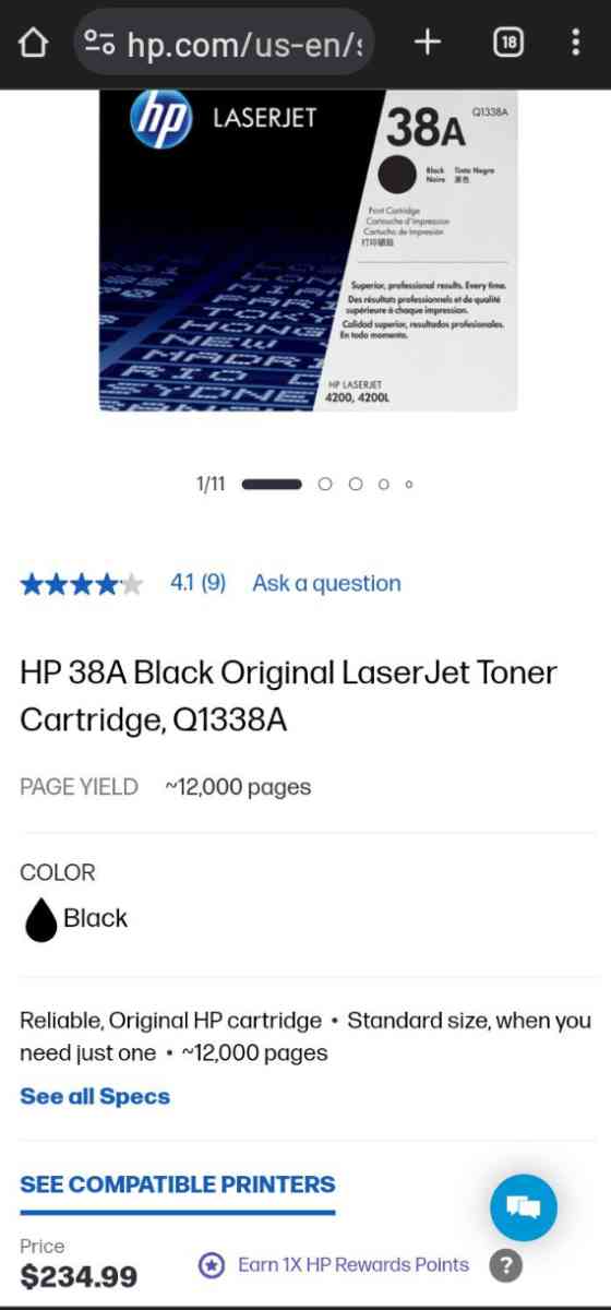 HP LaserJet black toner cartridge - Brooksville, Florida - FleaMarketBay