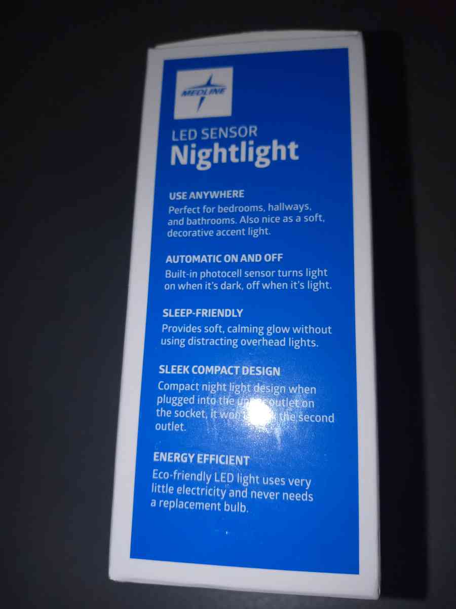 Medline LED sensor nightlight two lights in one box - Davenport, Florida - FleaMarketBay