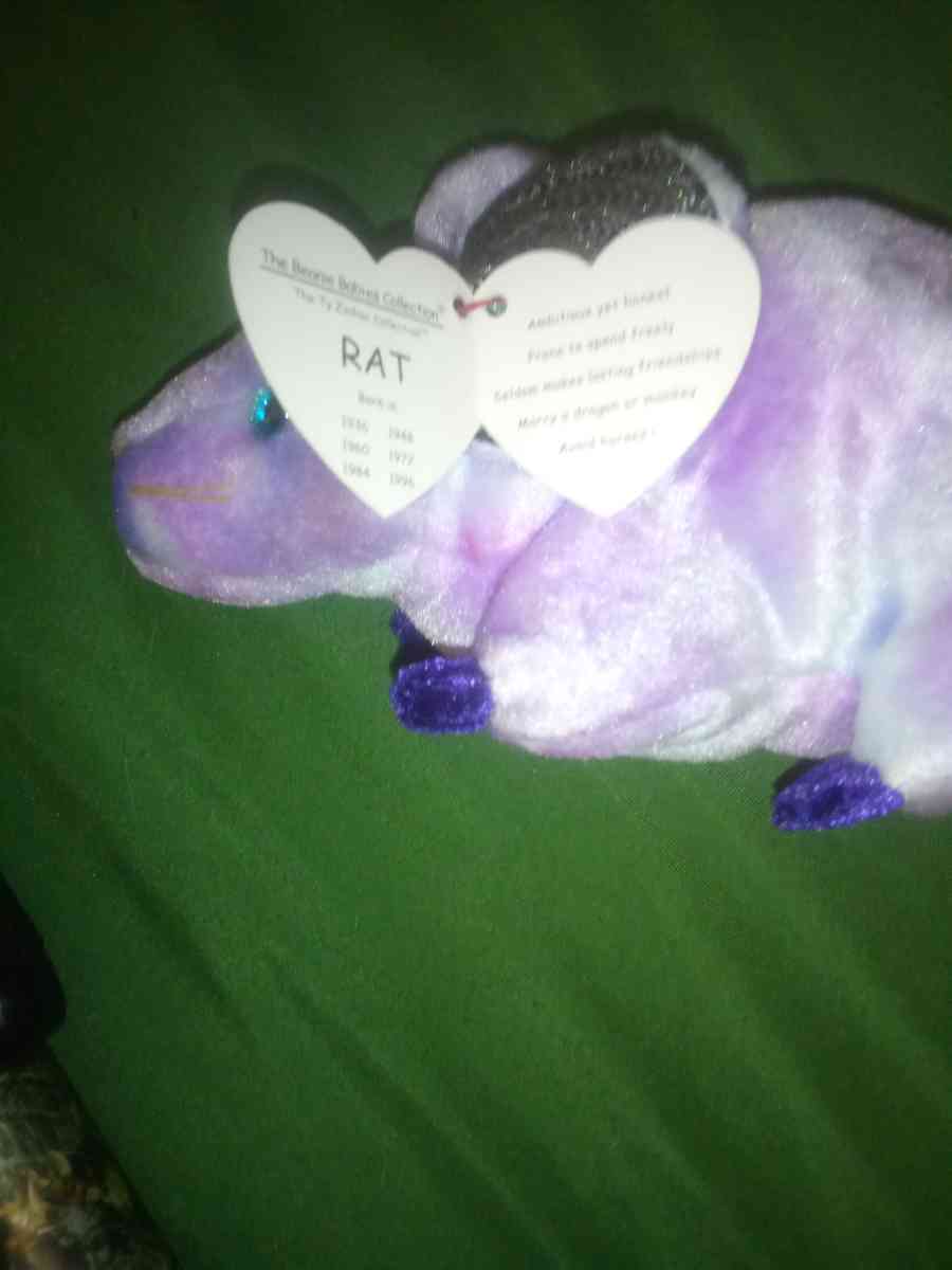 2000 Ty beanie babies zodiac rat mint selling collection off - New Port Richey, Florida