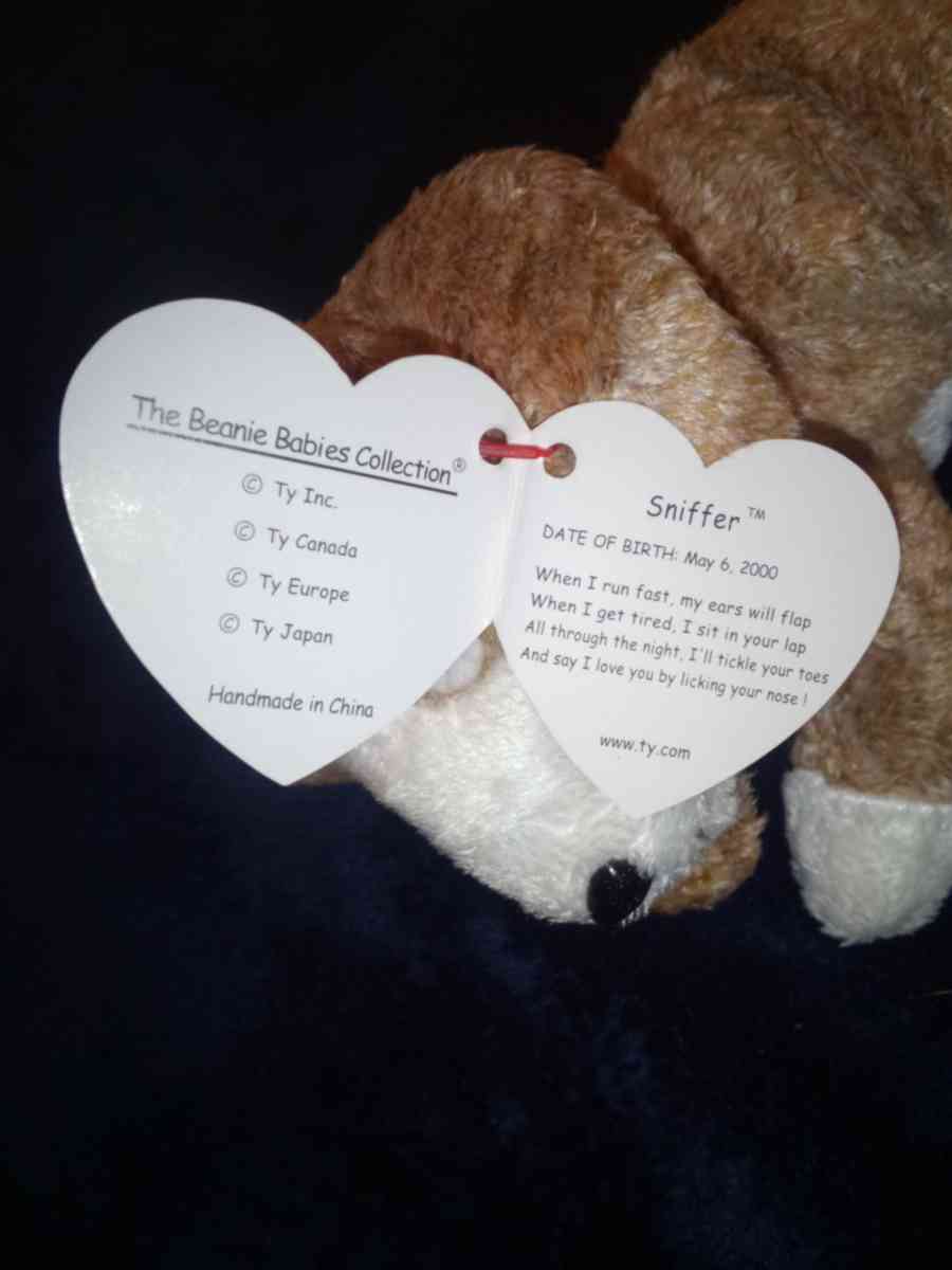 2000 Ty beanie babies sniffer mint selling collection off - New Port Richey, Florida - FleaMarketBay