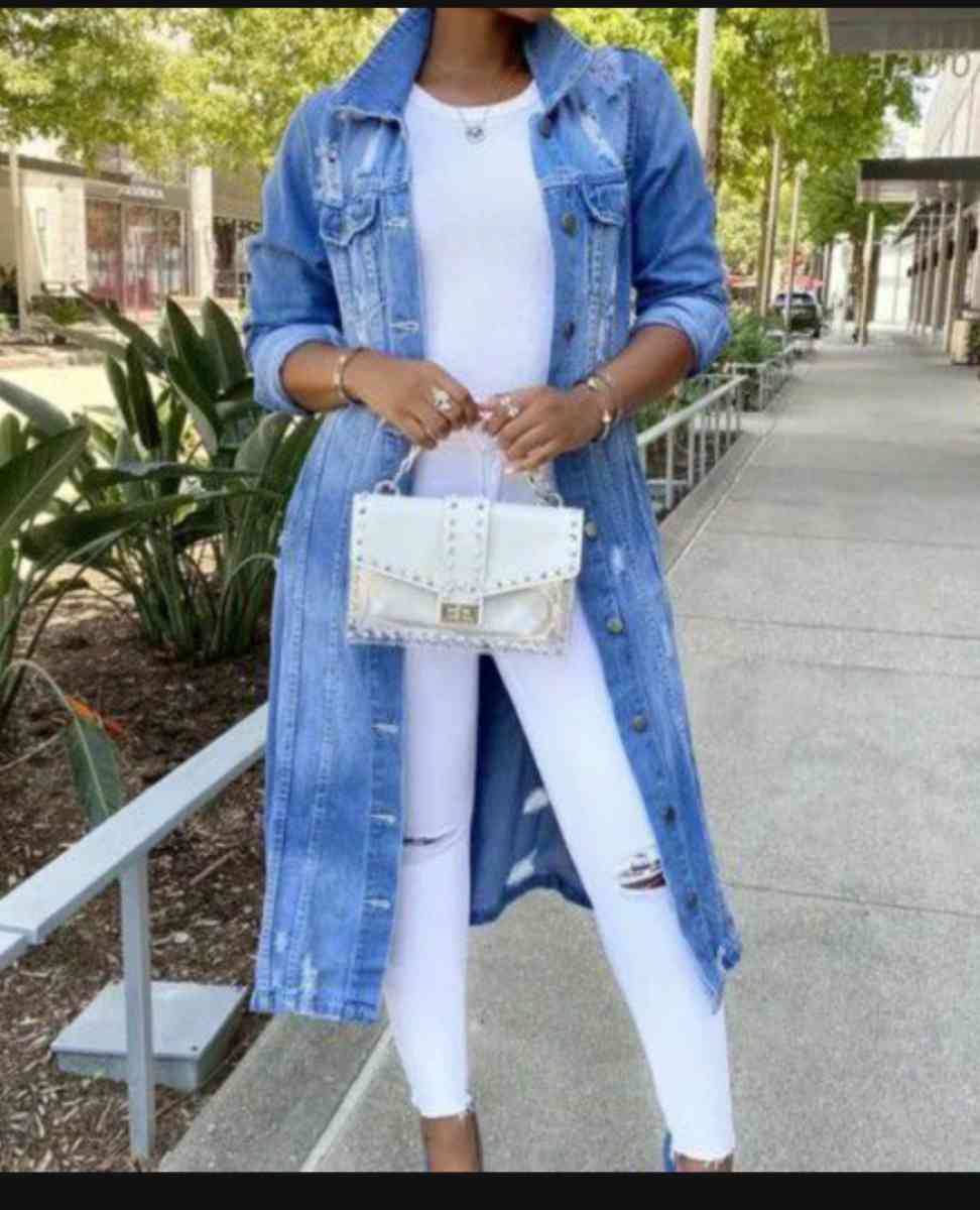 Women long trench jeans jackets - Willingboro, New Jersey - FleaMarketBay