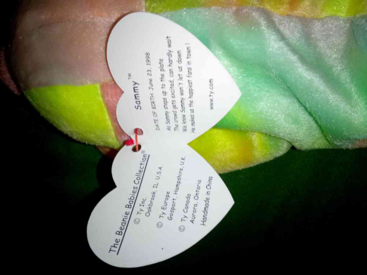 1999 Ty beanie babies Sammy mint selling collection - New Port Richey, Florida - FleaMarketBay