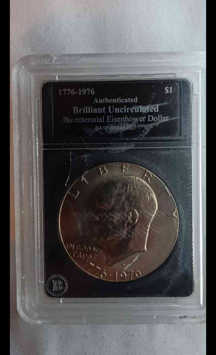 17761976 Authentic Brilliant Uncirculated Eisenhower Dollar - Cape Girardeau, Missouri - FleaMarketBay