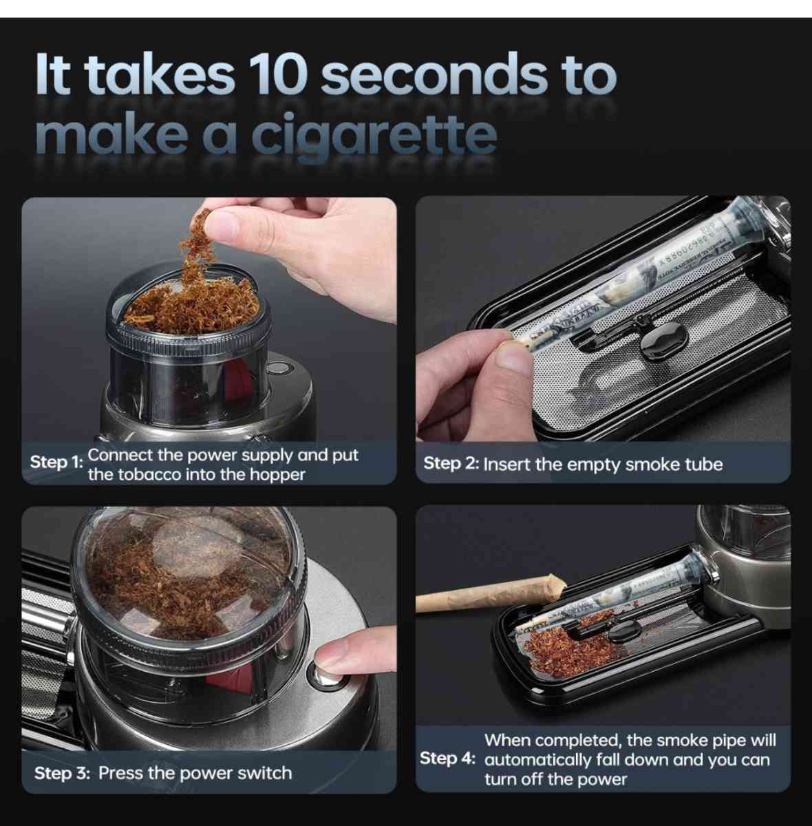 Electric Cigarette Rolling Machine Portable Tobacco Injector - Garden Grove, California - FleaMarketBay