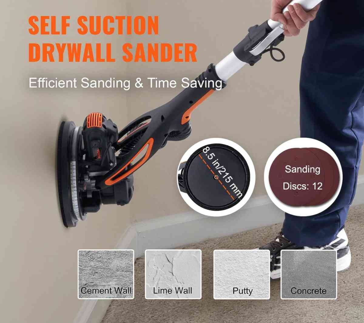Drywall Sander 900W Electric Sander with 12 Sanding Discs Va - Garden Grove, California - FleaMarketBay