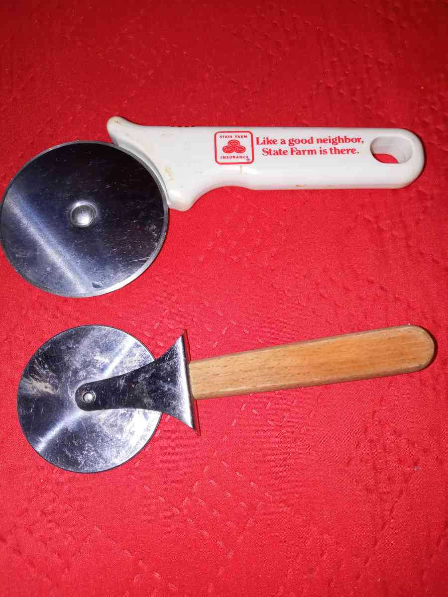 vintage State Farm Pizza  cookie cutter and wooden handle pa - Davenport, Florida