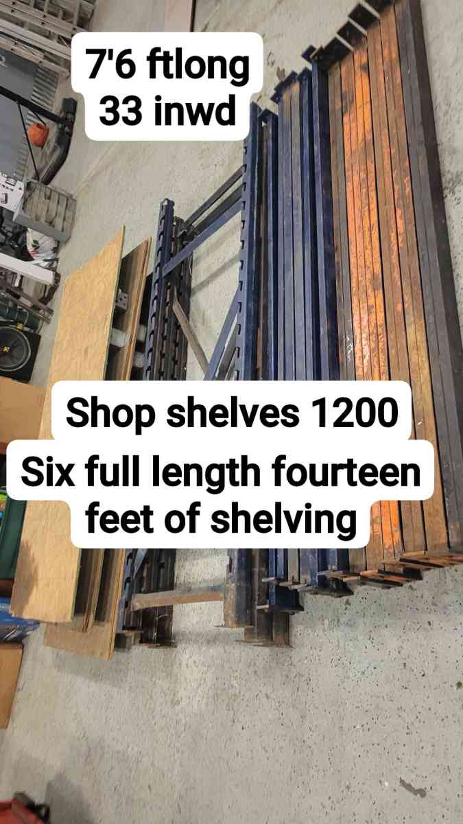 industrial shop shelving unit perfect for a garage or shop - Ukiah, California - FleaMarketBay