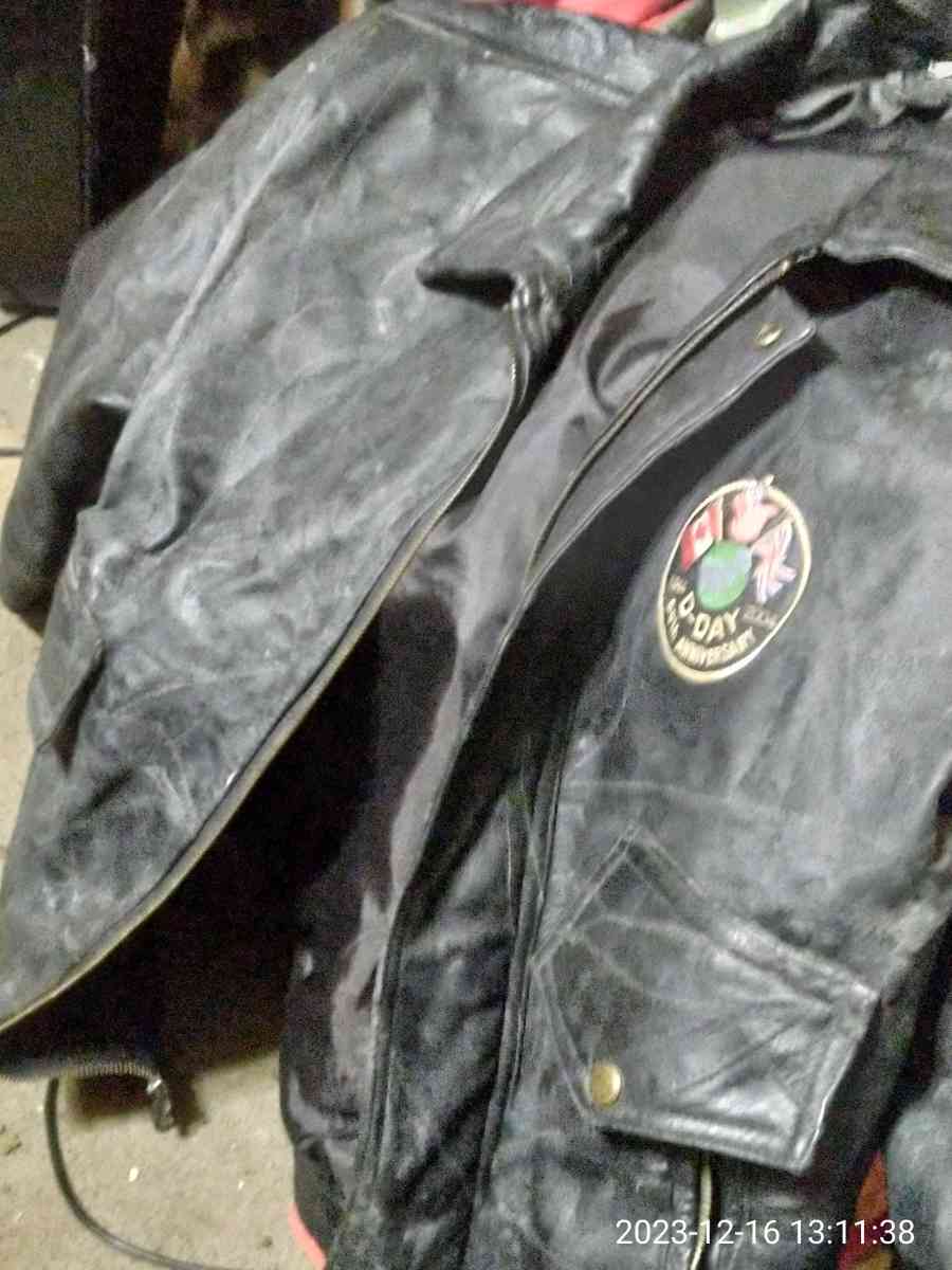mans leather bomber jacket60 year anniversary - Quinlan, Texas