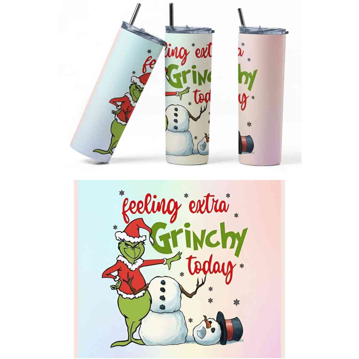 Spread Holiday Cheer Grinch Vibes 20oz Tumbler - Orlando, Florida - FleaMarketBay