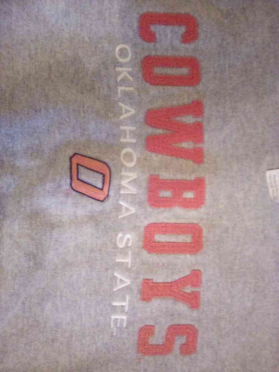Oklahoma State Medium Grey Sweat Top - Harrah, Oklahoma - FleaMarketBay