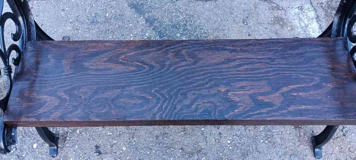 Wood and Cast Iron Bench - Hot Springs Village, Arkansas - FleaMarketBay