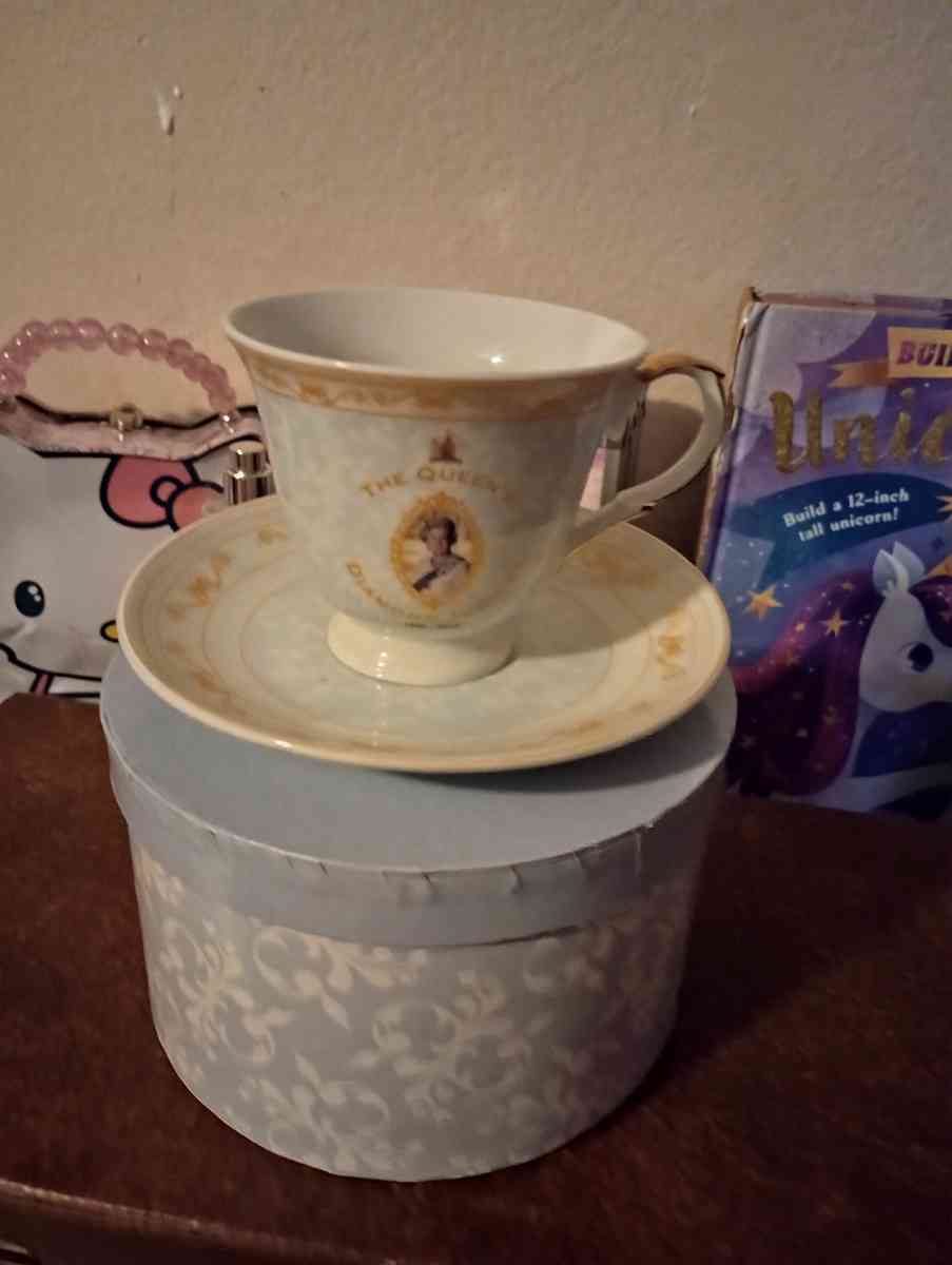 ANTIQUE TEA CUP AND PLATE OF QUEEN DIAMOND JUBILEE 25 OBO - Spring Hill, Florida - FleaMarketBay